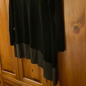Eileen Fisher Black/Silver Sweater XL